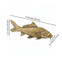 Collectible Antique Brass Aquatic Creature Figurine Metal Craft Desk Ornament Fine Intricate Home Decor Long-Lasting for Display Cabinet