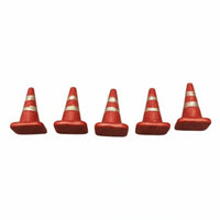 1/64 Scale Road Cone Detailed Miniature Traffic Cone Realistic Weathered Finish Model Car Accessory for Diorama Builders, Hobbyists
