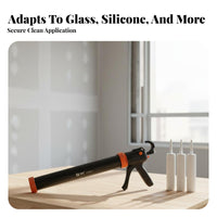 Manual Caulking Double Use Rotating Barrel Caulk Professional Grade Long-Lasting Construction for Handymen, Home Repair, Kitchen