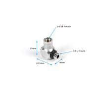 Sturdy Metal Construction 360 Degree Swivel Connector Chrome Plated Diving Swivel Adapter
