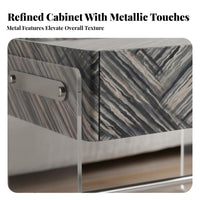 Modern Minimalist design Wavy Side Table Italianinfluenced Nightstand Integrated Storage Bedside Cabinet Rounded Corner Design for homeowners, Young Adults, Apartment Dwellers, Bedroom, Living Room, Office, Nursery