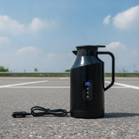 12V/24V Car Electric Kettle Dual Voltage Car Water Boiler Portable Travel Electric Kettle Stainless Steel for Commuters