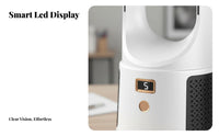 LED Digital Display Bladeless Desk Fan Adjustable Speed Bladeless Fan Easy to Clean for Students, Pet Owners, Bedroom, Dorm Room