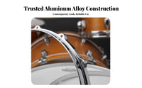 Consistent Tuning 14 Inch 10 Hole Die-Cast Hoop Heavy Duty 14 Inch Aluminum Drum Rim Easy Installation 10 Hole Drum Rim Sturdy for Drummers, Percussionists, Musicians, Music Practice, Live Performance, Band Rehearsal, Studio Recording