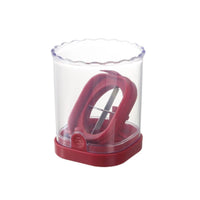 Fruit Slicer Cup Stainless Steel Manual Food Slicer with Container Space-Saving Kitchen Gadget for Meal Kitchen Organizers
