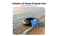 Inflatable Fishing Boat Thickened Material Round Tire Boat Single Person Fishing Raft Sturdy-Duty Buoyant Tube Portable