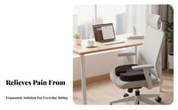 Washable Cover Gel Memory Foam Cushion Breathable Memory Foam Chair Pad Portable for Office Workers, Wheelchair Users, Home, Travel