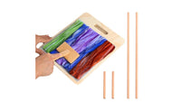 Wool Carding Board Set Easy to Use Textile Tool Includes Wooden Sticks Crafting Essentials