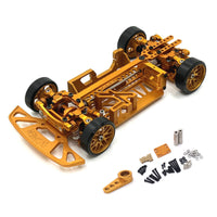 1/28 Scale RC Car Chassis High Accurate 1/28 Scale RC Chassis Kit Includes Differentials Aluminum Car Frame for Racers