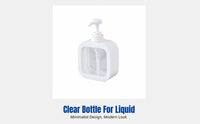 Travel Liquid Dispenser Bottle, Portable Pump Bottle, Shampoo, Body Wash, Laundry, Transparent Empty Container