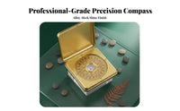 Traditional Design Luopan Compass Vintage Design Chinese Feng Shui Compass Navigational Instrument for Professionals, Spiritual Individuals, Outdoor, Hiking, Travel, Office