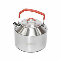 Portable Camping Kettle Stainless Steel Camping Kettle Anti-Scald Handle Portable Campfire Teapot for Campers, Hikers