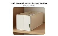 Foldable textile Box cleanable Clothing Organizer Reinforced Handles for Under Bed