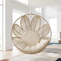Hammock Chair Outdoor Egg Chair Rattan with Cushion 110x105x68cm