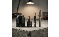Metal Drill Chuck Kit Ribbed Self-Tightening Chuck Adapter Wear Resistant