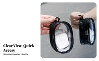 Transparent Cable Organizer Versatile Transparent Cable Organizer Case Space Saving Portable Case for Desk Organization, Backpack, Handbag
