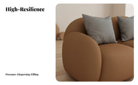 cumulusShaped Settee Small Space Solution adaptable Loveseat with Ottoman Modern design Living Room Furniture for Young Adults, Bedroom, Boutique, Office