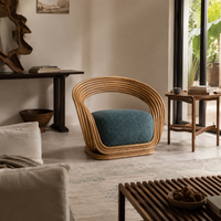Rattan Chair, Lounge Chair, Single-seat Chair, Wicker Chair, With Armrests, High Back, For Hotel Lobby, Living Room