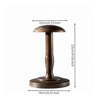 Solid Wood Wooden Hat Stand Stable Base Tabletop Hat Display Multi-Purpose Retail Fixture for Boutique, Entryway