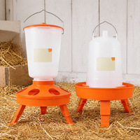 1.5kg Chicken Feeder & 1.5L Chicken Water Dispenser, Poultry Feeder and Drinker Set for Hens, Automatic Non-electric Feed