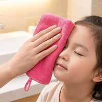 Small Microfibre Cloth and Dish Cloths, 30cm X 30cm Microfiber Towel with Hanging Loop, Absorbent Plain Weave Fabric for Kitchen and Kindergarten