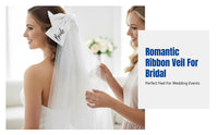 Bridal Ribbon Veil, Wedding Ribbon, Bride Hair Accessory, Creative Headpiece