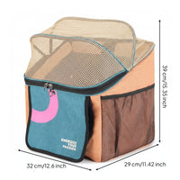 Front Bike Pet Bag Quick Release Cycle Pet Carrier Outdoor Riding Bike Handlebar Basket for Small Dogs, Cats, Biking