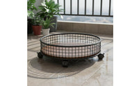 3 Pieces Easy to Move Movable Plant Tray Sturdy Support Plant Tray with Wheels Heavy Duty Wheeled Planter Tray High Load Capacity for Balcony, Living Room, Window Corner