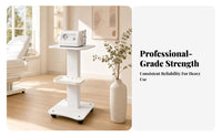 Square Top Beauty Instrument Trolley Flat Work Surface Salon Equipment Trolley Storage Tray Esthetician Rolling Cart Rounded Edge