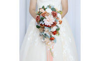 Long-Lasting Keepsake Cascading Wedding Flower Arrangement Elegant & Romantic Teardrop Flower Arrangement Ready to Use
