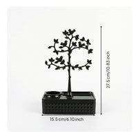 Jewelry Organizer with Tray Freestanding Jewelry Stand with Tray Accessory Display Stand Stylish Space-Saving for Women, Vanity