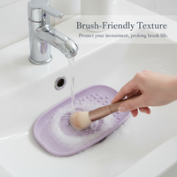 Makeup Brush Cleaning Mat with Hand-Held Design