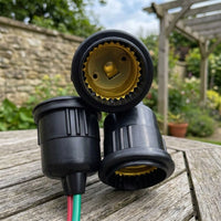 Pendant Light Fitting for Garden Light and Porch Light, Heat Resistant PVC Bulb Holder for Shed Light, 240V Light Holder without Cable, 1 Pack