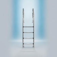 Stainless Steel Pool Ladder Non-Slip Pool Ladder with Handrails Polished