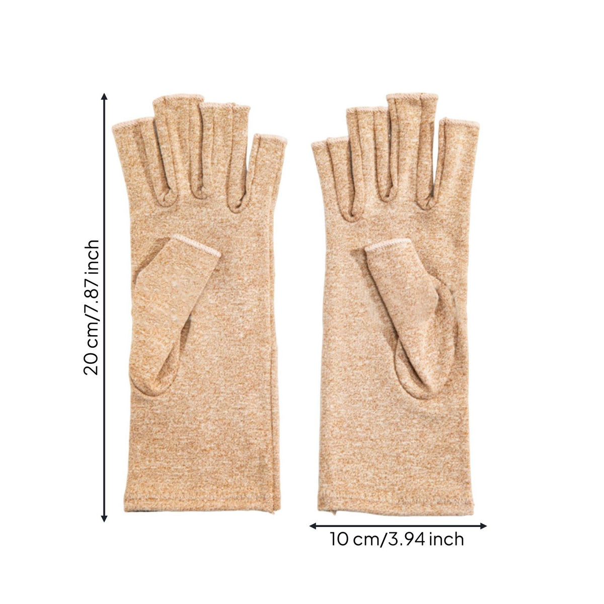 Cotton Blend Half Finger Compression Gloves Stretchy Fingerless Support Gloves Breathable for Recovery Patients, Athletes, Workout, Sports