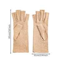 Cotton Blend Half Finger Compression Gloves Stretchy Fingerless Support Gloves Breathable for Recovery Patients, Athletes, Workout, Sports