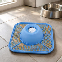 Square Slow Feeder Bowl Textured Pet Accessory Dishwasher Safe