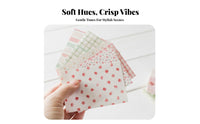 50 Sheets DIY Journal Background Paper Assorted Patterns Patterned Craft Paper Sheets Pleasant Themes Journaling Supplies for Scrapbooking