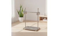 Bird Perch Stand with Feeding Cups Sturdy Avian Play Stand with Tray Heavy Duty Parrot Playstand for Pet Birds