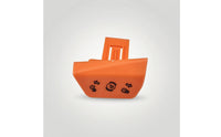 Wedge-Shaped Plastic Knob with Mounting Tab Orange Replacement Equipment Knob Compatible Control Knobs Ribbed for DIYers, Technicians, Machinery Maintenance