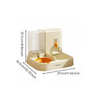 Pet Food and Water Station Transparent Pet Feeder and Waterer Large Capacity