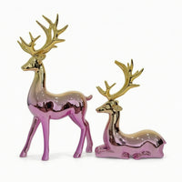 Deer Figurine Mirrored Deer Figurine Glossy Figurines for TV Cabinet