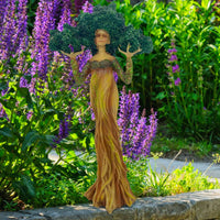 Mother Nature Statue Resin Craft Mother Nature Statue Mythological Decor Figurine for Fantasy Lovers, Gardeners, Garden, Bookshelf