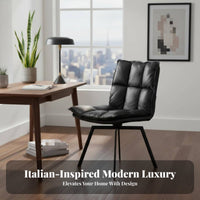 Italian design rotate Dining Chair Designer Piece Upholstered Seat Retro Look Home Furniture Multi-Use for Design aficionados, Office Workers, Homeowners, Living Room, Bedroom, Restaurant, study corner alcove