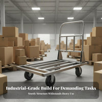 Foldable Base Cart High Load Capacity Steel Push Cart Sturdy Construction Flatbed Hand Truck for Movers, Office Workshop, Stockroom, Garage