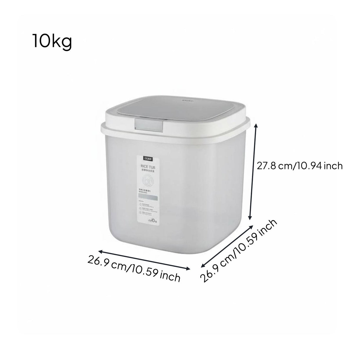 Moisture-Proof Rice Storage Bin Long-Lasting Airtight Rice Container Safe for Pantry