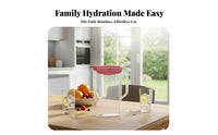 Heat Resistant 1.5L Plastic Cold Water Pitcher Easy to Clean Large Capacity Juice Pitcher with Lid Wide Mouth for Adults, Home, Dining Table