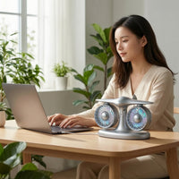Double-Head Desktop Fan Multi-Speed USB Fan with Twin Heads Adjustable for Office Workers, Commuters, Bedroom