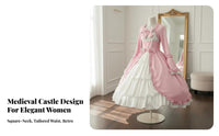 Gothic Lolita Dress Vintage Design D Lolita Design Gown Bow Accent Medieval Princess Gown for History Enthusiasts, Masquerade Balls