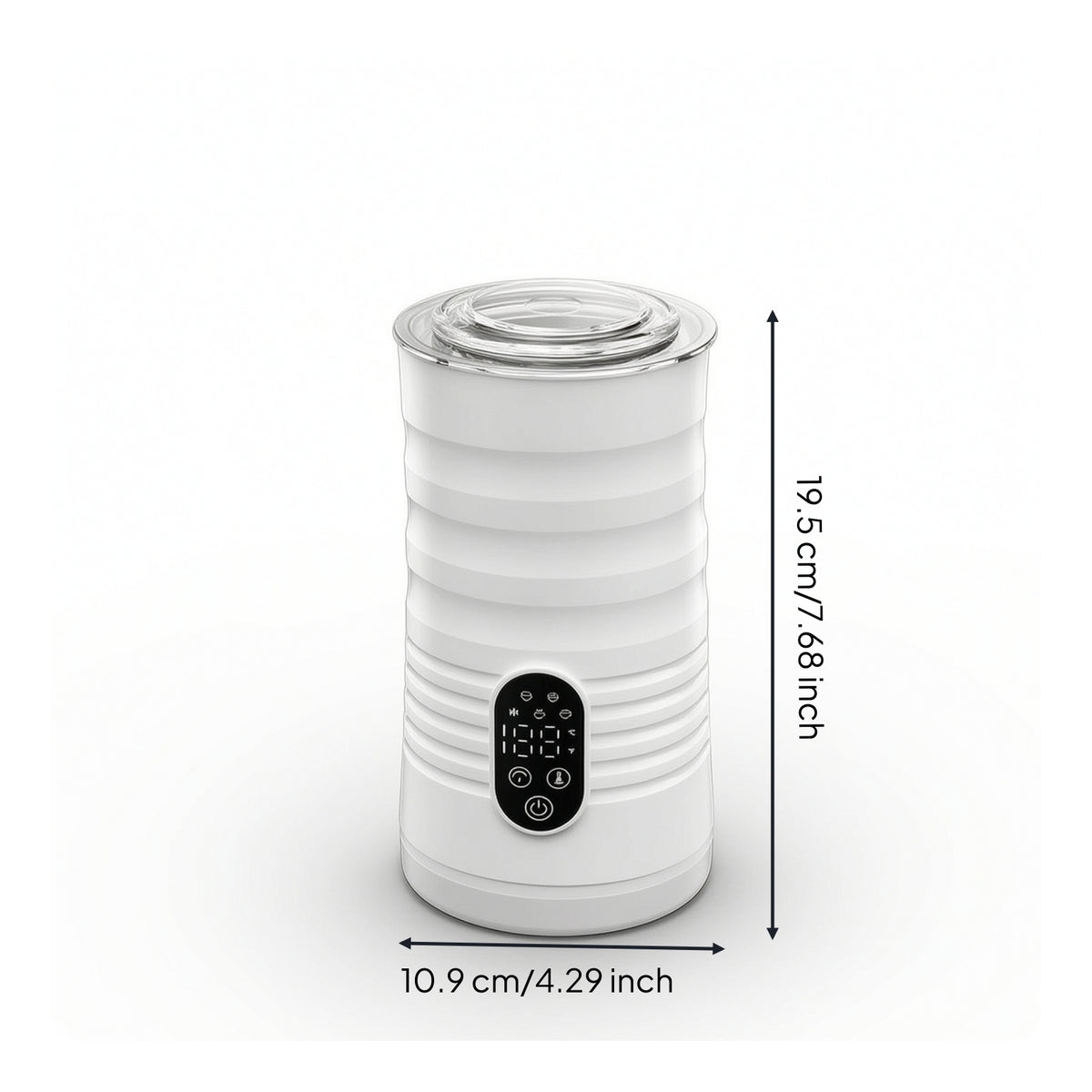 Electric Milk Frother Digital Milk Frother with LED Touch Screen for Coffee Lovers